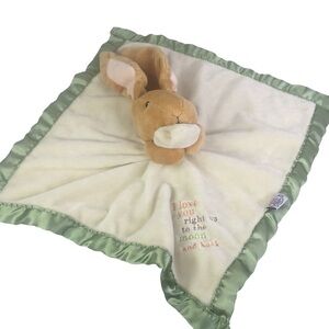 Guess How Much I Love You Bunny Security Blanket Lovey 14" To the Moon and Back